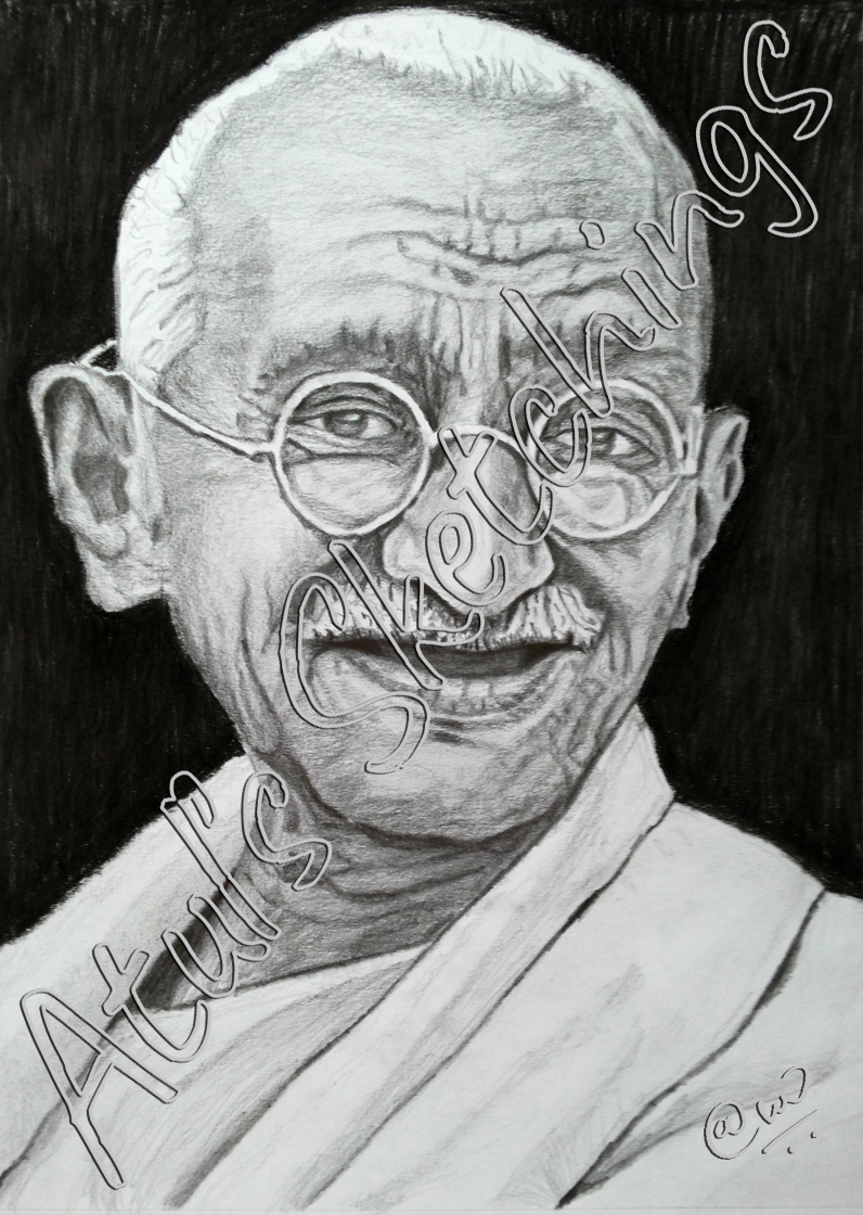 Mahatma Gandhi Rare pencil portrait of Mahatma Gandhi worth over 8000  and his handwritten letters to go under the hammer  The Economic Times