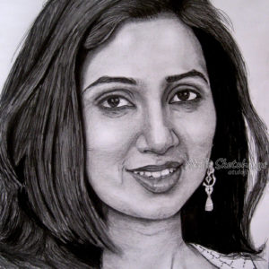 Shreya Ghoshal Sketch