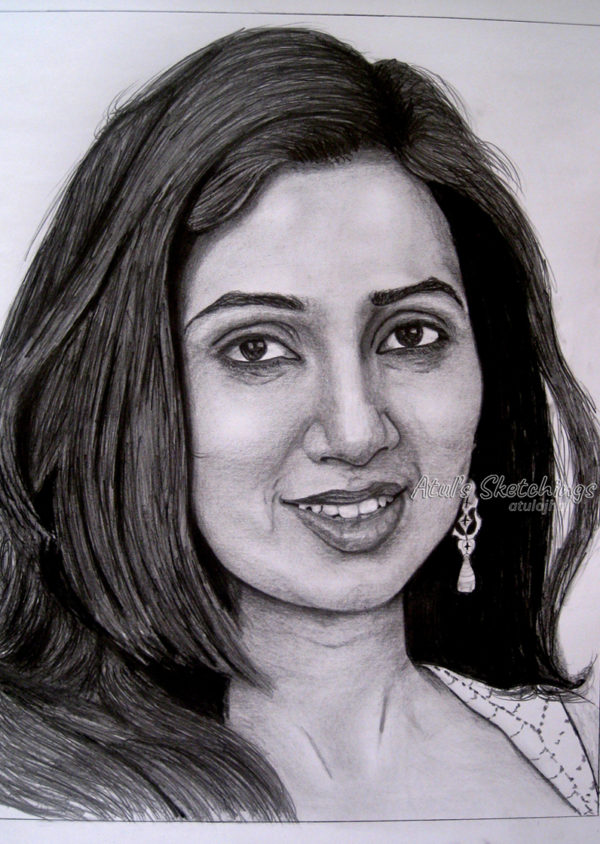 Shreya Ghoshal Sketch