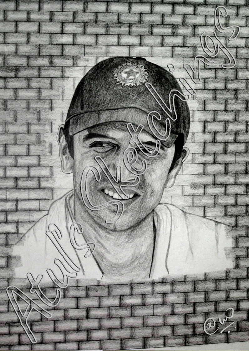 Charcoal Portrait of Rahul Dravid by RanjithRN on DeviantArt