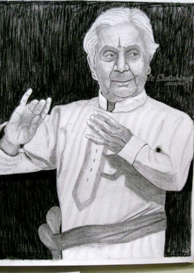 Pt. Birju Maharaj Sketch